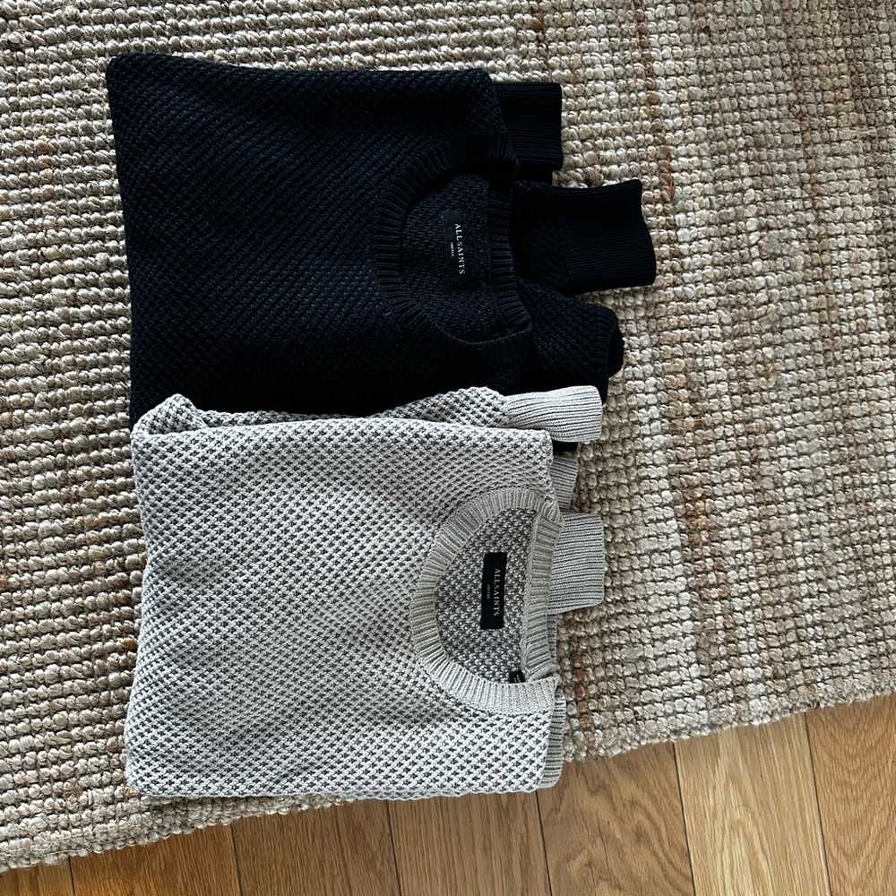 Black and Gray Knit Sweaters